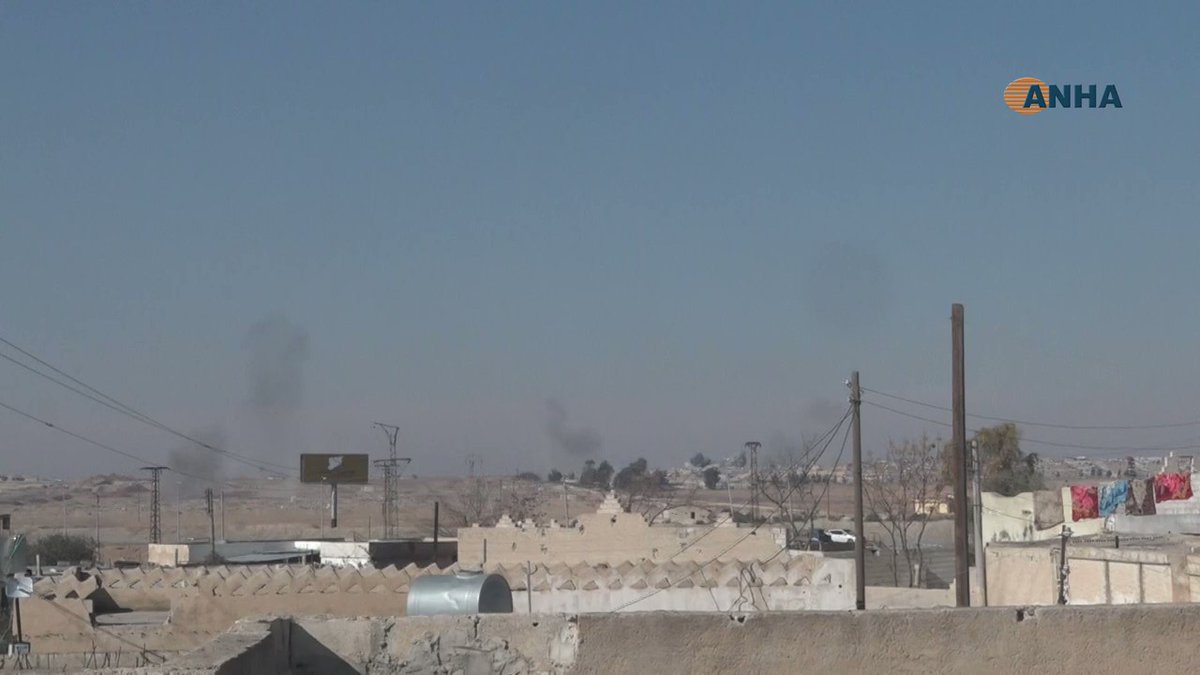 Since the morning hours Turkey-backed  groups are shelling the International Highway M4 and the village Mielek in western of Ain Issa town (ANHA)