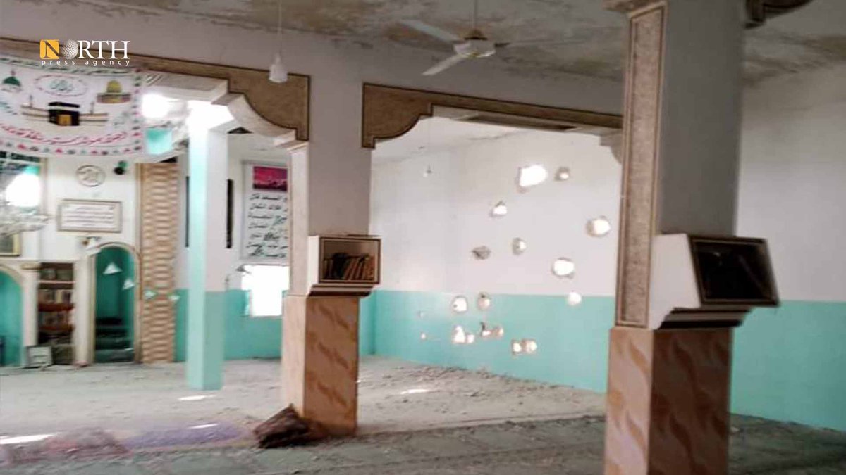 Damage caused by Turkey's shelling of villages north of Syria's Hasakah