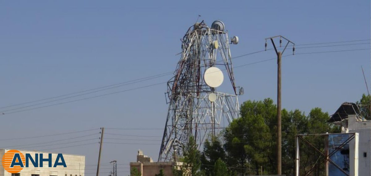 Turkish Armed Forces destroyed a base station in Abu Rasin town east of Ras al-Ayn