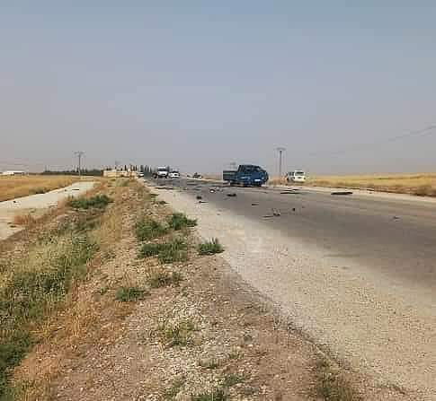 Turkish intelligence's (MİT) UCAV targeted a vehicle belonging to YPG on Tal  Tamr - Hasakah road. It was claimed that 3 YPG members were killed in the incident