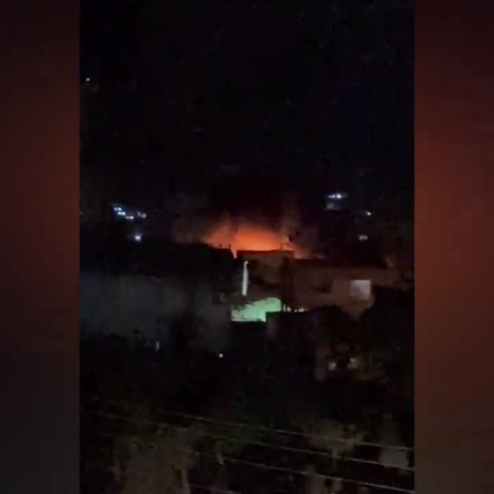 The Turkish strike in the center of the city of Kobane