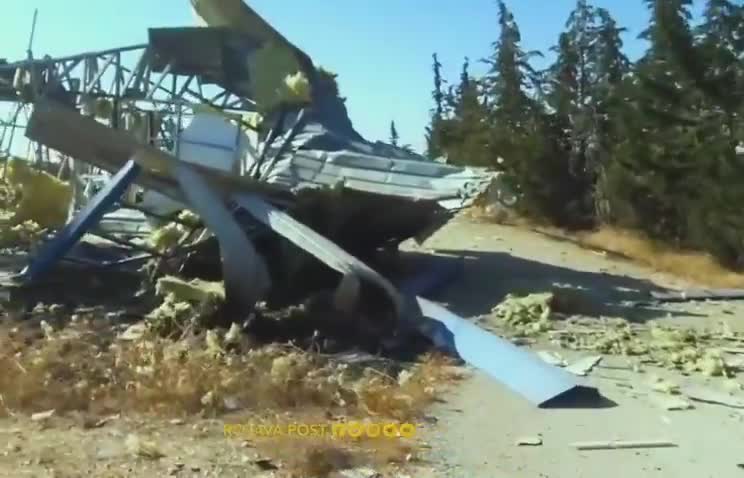 Scenes from the airstrikes that hit the Kobani industrial facility located in the western countrysideh of Ain Issa city, due to the bombing of a Turkish drone last night