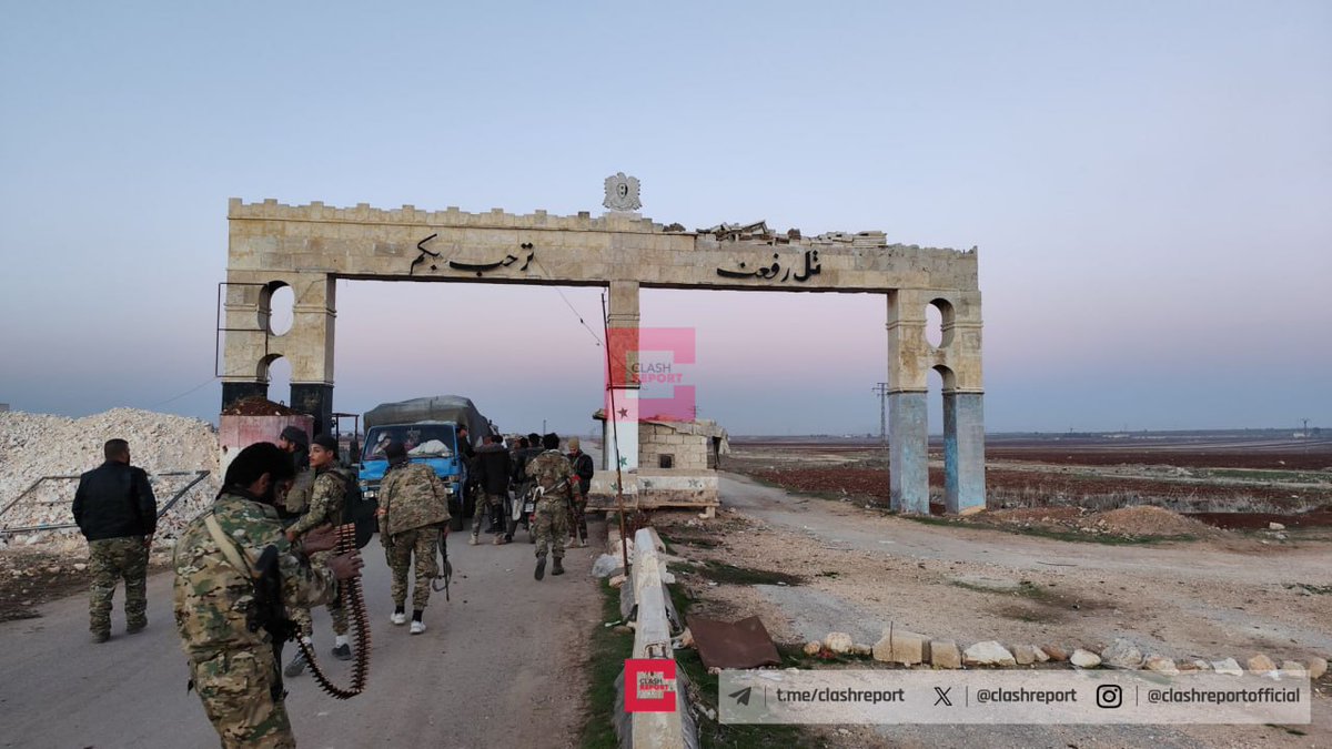 Syrian Opposition (SNA) forces at the city gate of Tel Rifaat