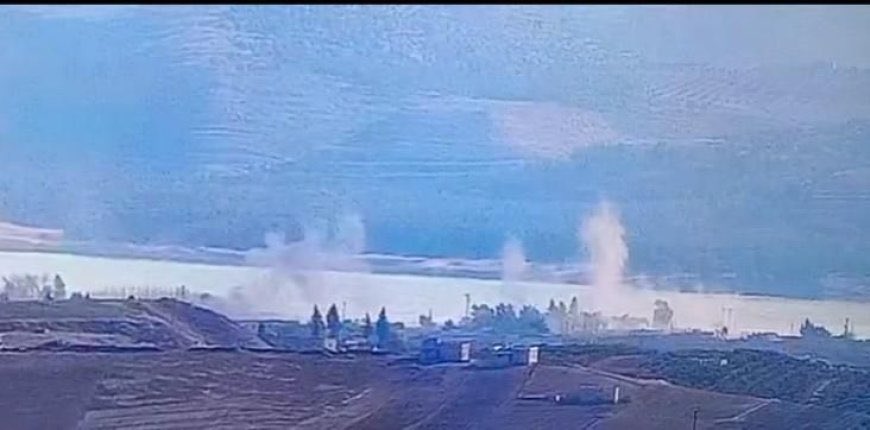 Turkish artillery shelling SDF positions near Tishrin Dam