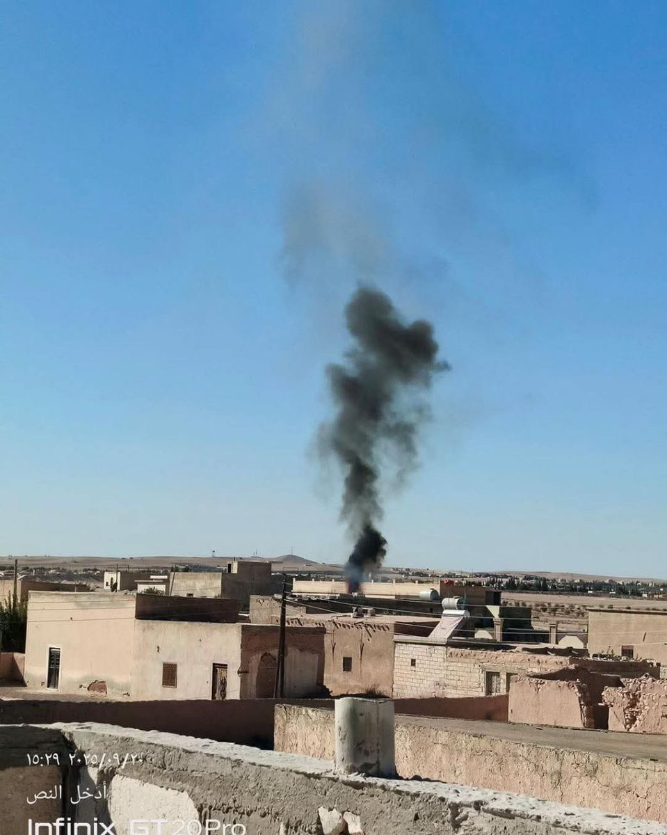 Initial reports: Syrian Government Forces attacked positions of the SDF with a salvo of artillery and drones - the SDF is responding to the attack with artillery and drones of their own. Reportedly one vehicle of the Syrian Government has been targeted and destroyed.