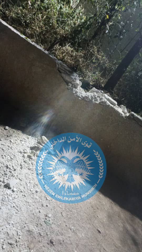 Asayish in Aleppo: At 11:30 PM today, one of our checkpoints in the al-Shaqif area was attacked by a suicide drone belonging to forces affiliated with the Syrian Ministry of Defense
