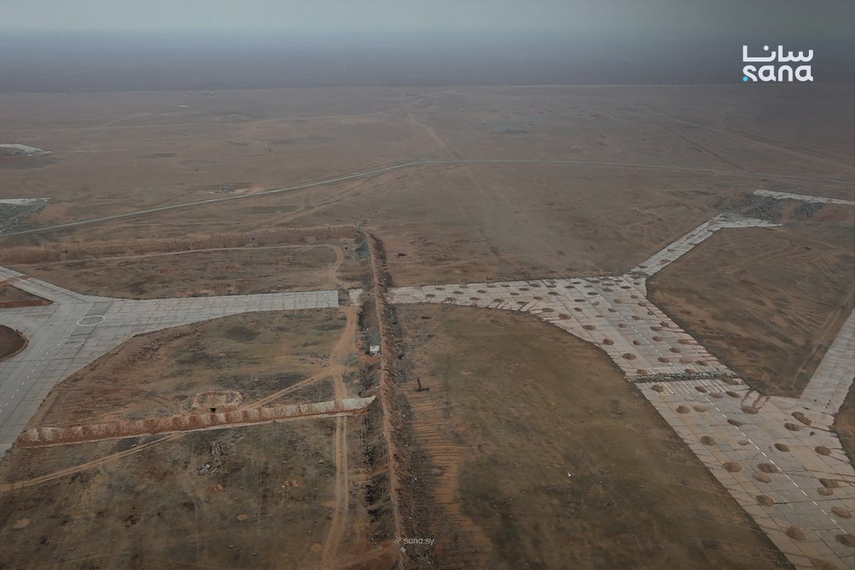 Aerial footage of Tabqa military airport in the Raqqa countryside after the SDF militias were expelled from it.