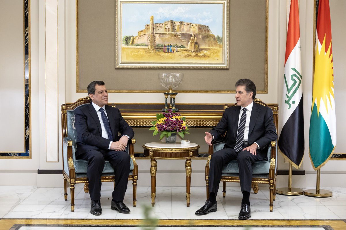 SDF commander Mazloum Abdi met with Kurdistan Region President Nechirvan Barzani in Erbil
